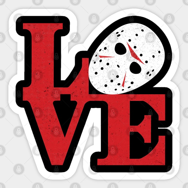 LOVE Friday the 13th Sticker by Vitaliy_Klimenko